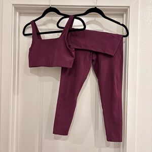 💜 Girlfriend Collective 💜 (S) Purple Leggings and (M) Top Sports Bra Set